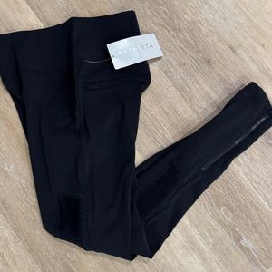 NWT Athleta Delancey Moto Tight BLK SM